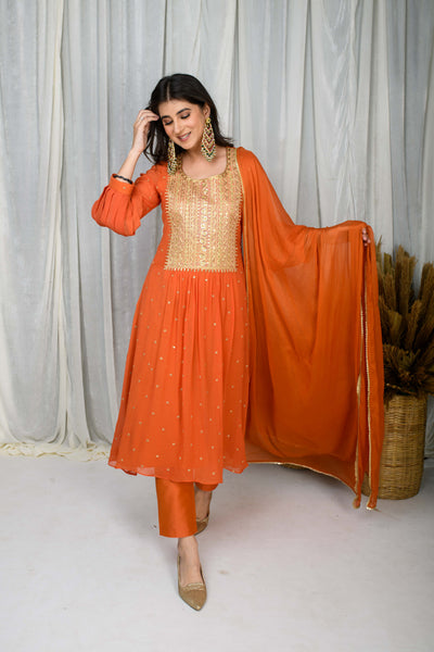 Rust Aline kurta Set