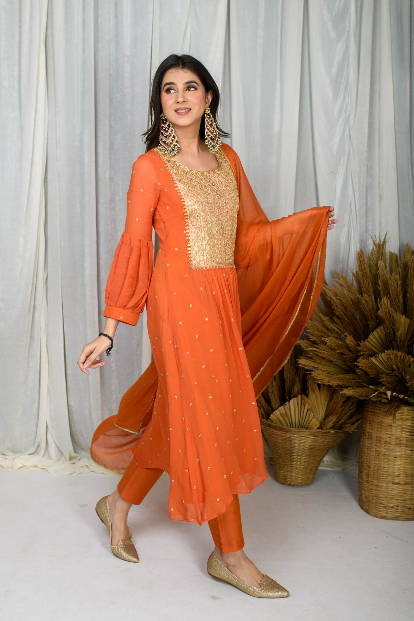 Rust Aline kurta Set