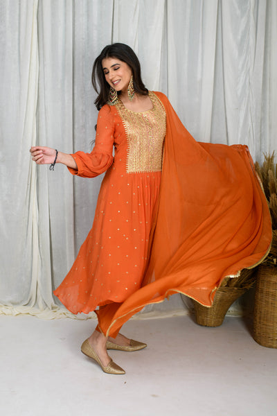 Rust Aline kurta Set