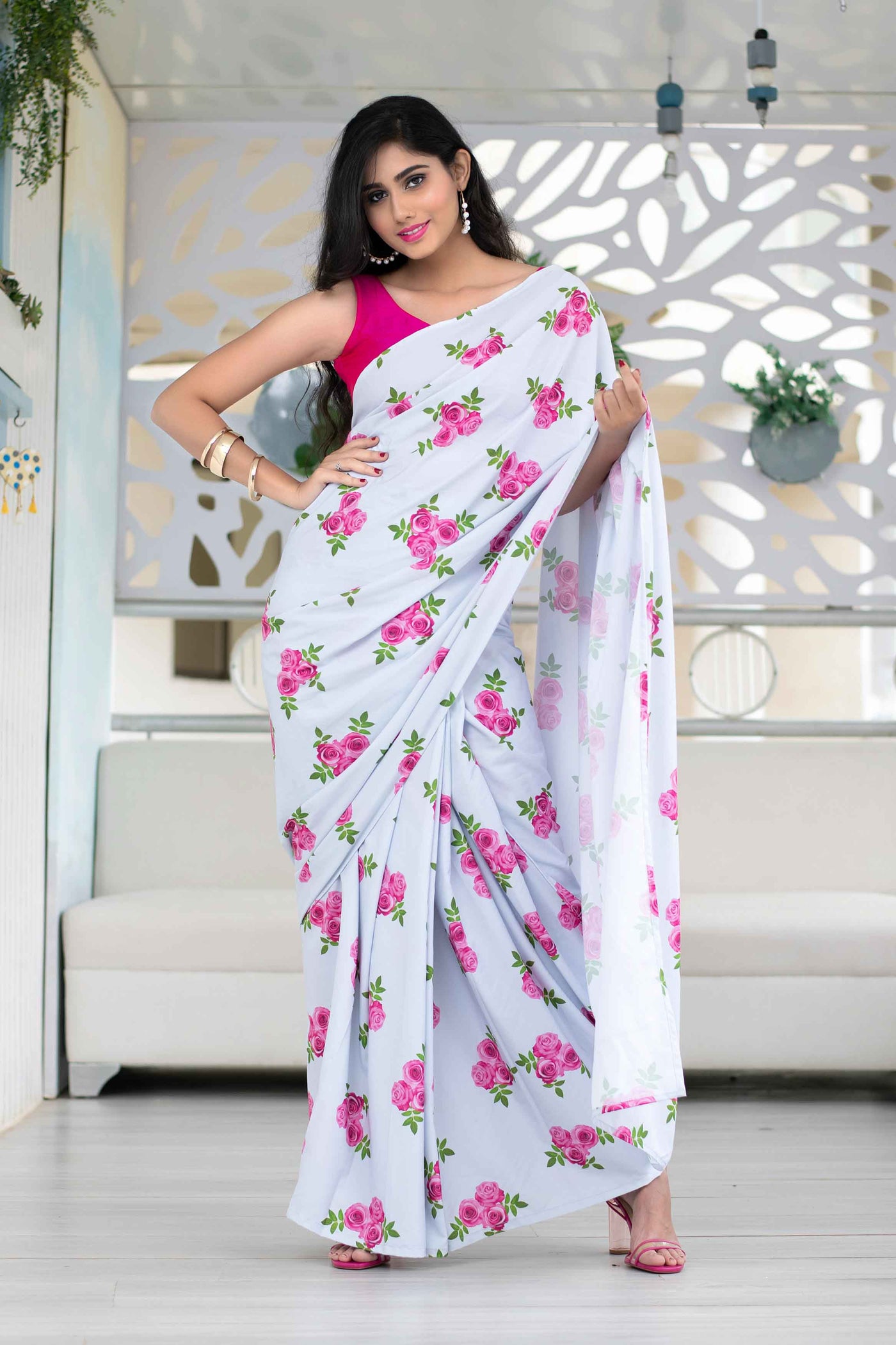 MUMMY AND DAUGHTER COMBO KERALA SAREE WITH SILK SKIRT FOR KID-CFRMDC00 –  www.soosi.co.in